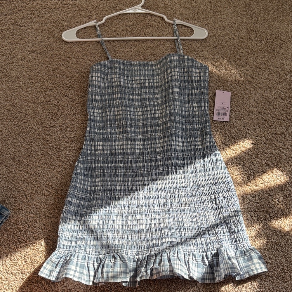 Blue and White Plaid Sundress